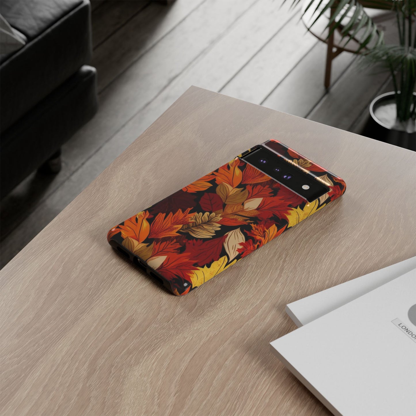 Leafy Tough Cases, Autumn Phone Cover, Protective Smartphone Shell, Nature Lover Gift, Fall Accessories
