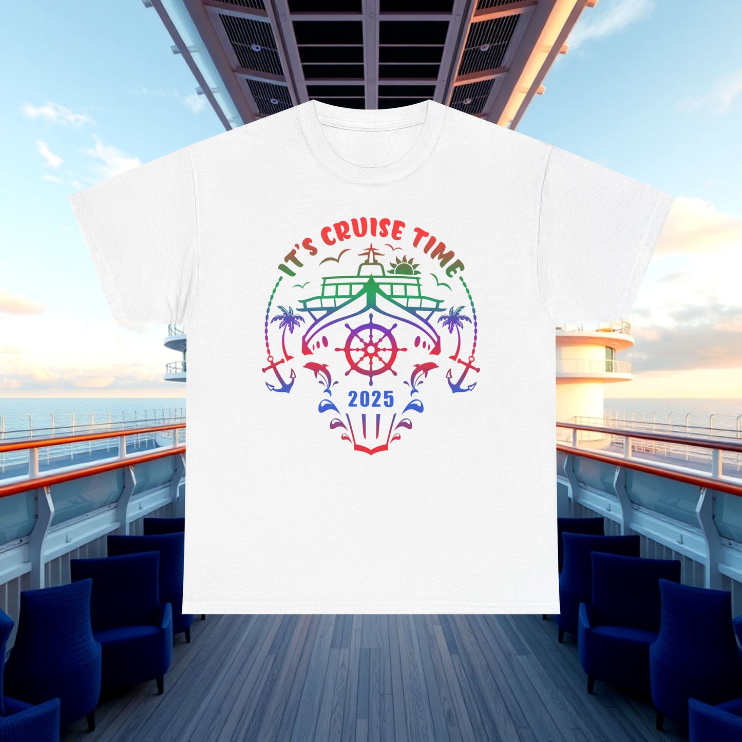 Cruise Time 2025 T-Shirt, Vacation Tee, Nautical Clothing, Travel Shirt, Cruise Ship Top
