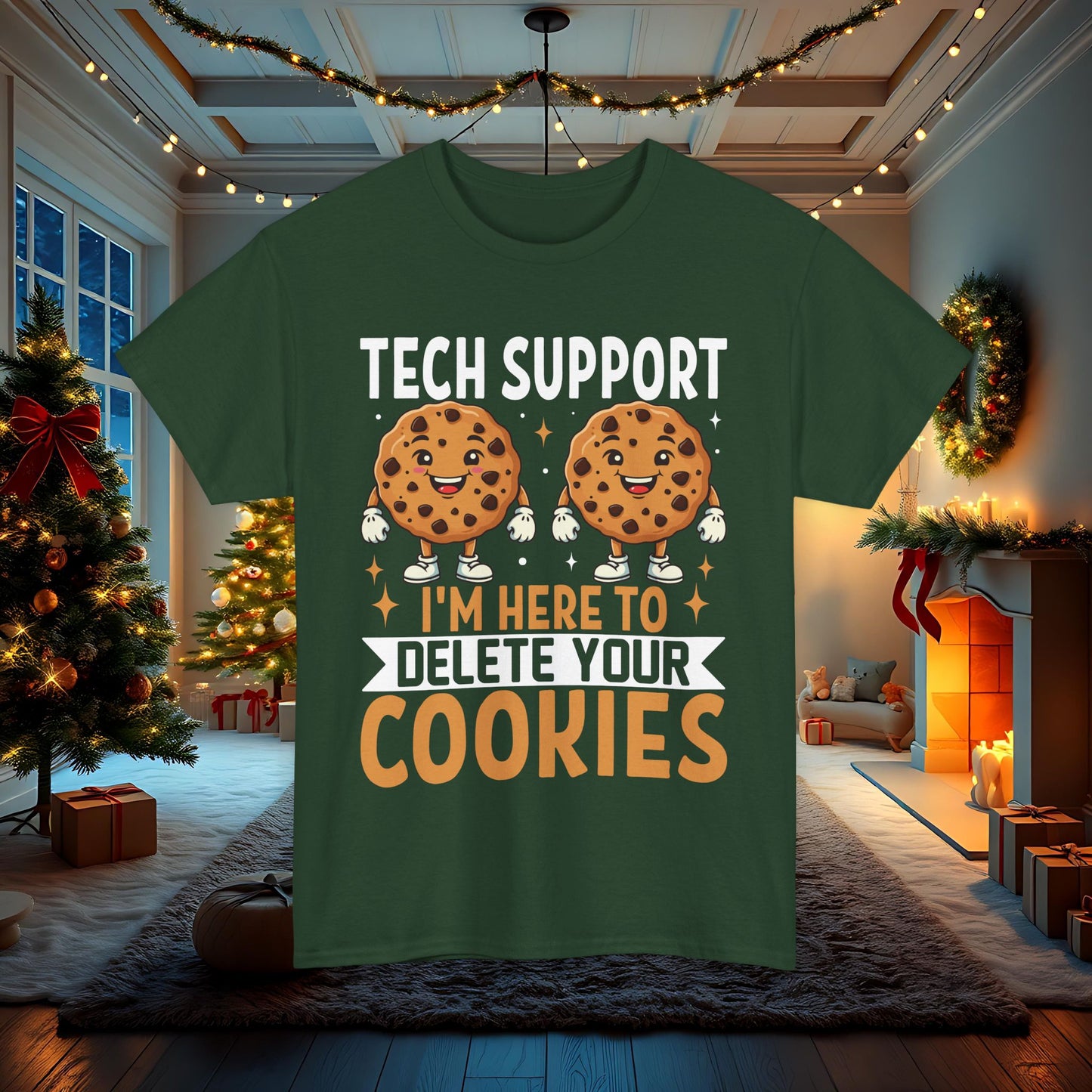 Funny Tech Support I'm Here to Delete Your Cookies Unisex Tee, Humorous Computer Geek Shirt, IT Support Gift, Programmer T-Shirt, Gamer Top,