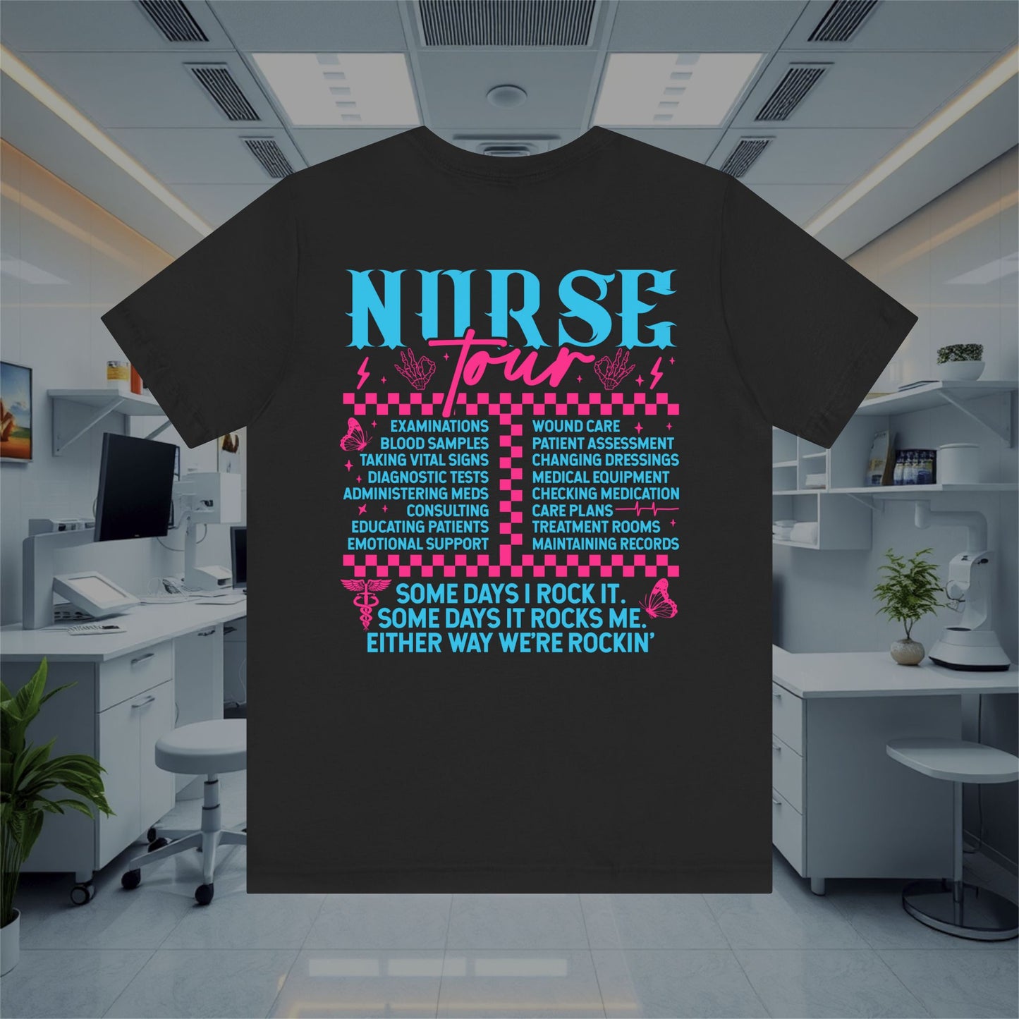 Nurse Tour Unisex Tee, Nursing T-Shirt, Medical Top, Healthcare Nurse Shirt, Hospital Apparel