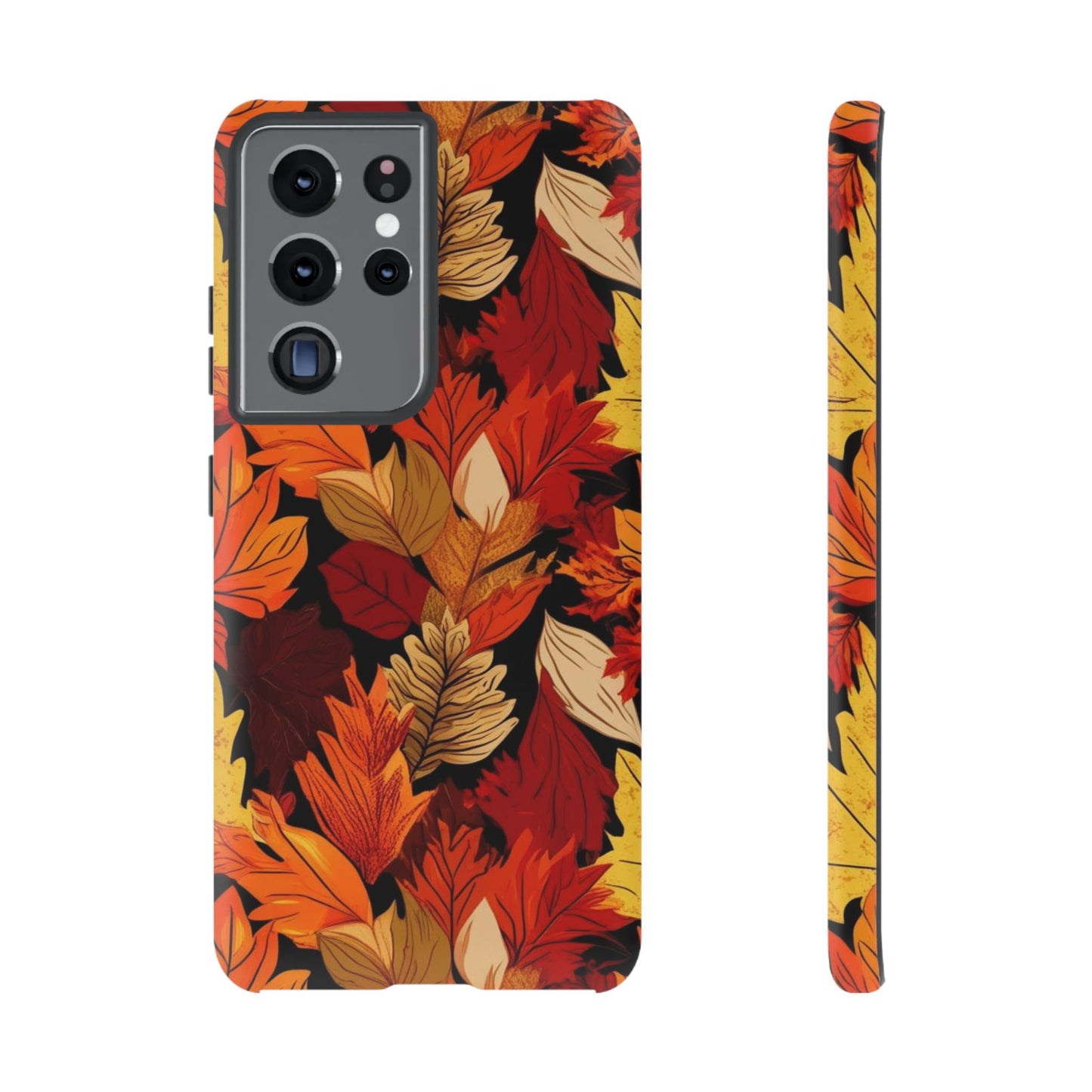 Leafy Tough Cases, Autumn Phone Cover, Protective Smartphone Shell, Nature Lover Gift, Fall Accessories