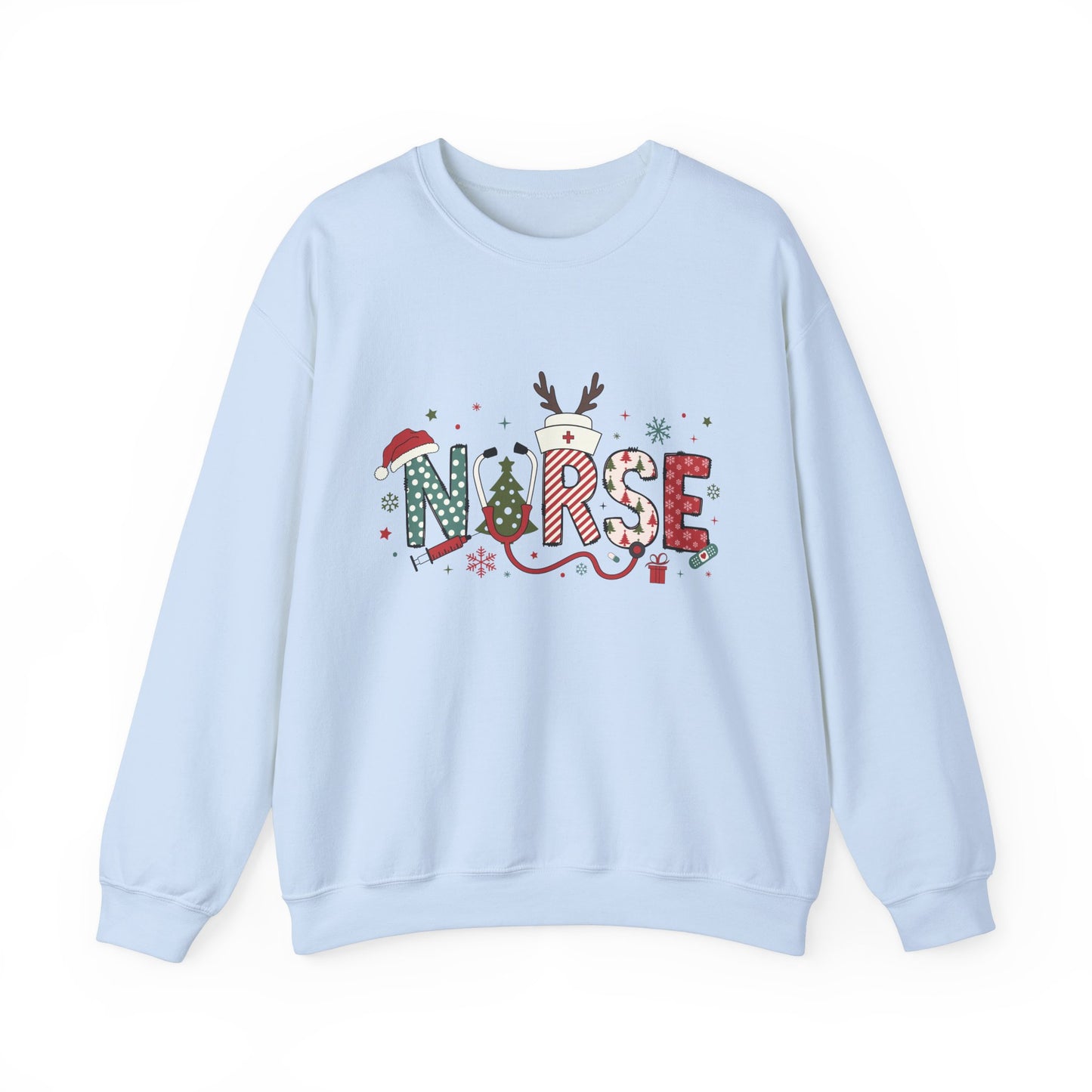 Christmas Nurse Sweatshirt, Holiday Medical Gift, Xmas RN Apparel, Festive Healthcare Clothing, Winter Nurse Jumper