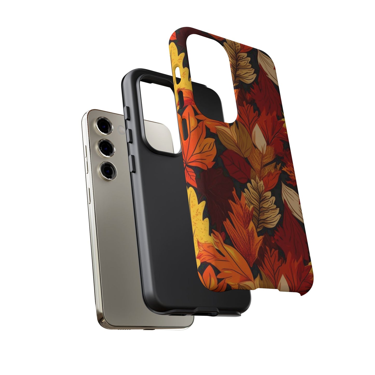 Leafy Tough Cases, Autumn Phone Cover, Protective Smartphone Shell, Nature Lover Gift, Fall Accessories