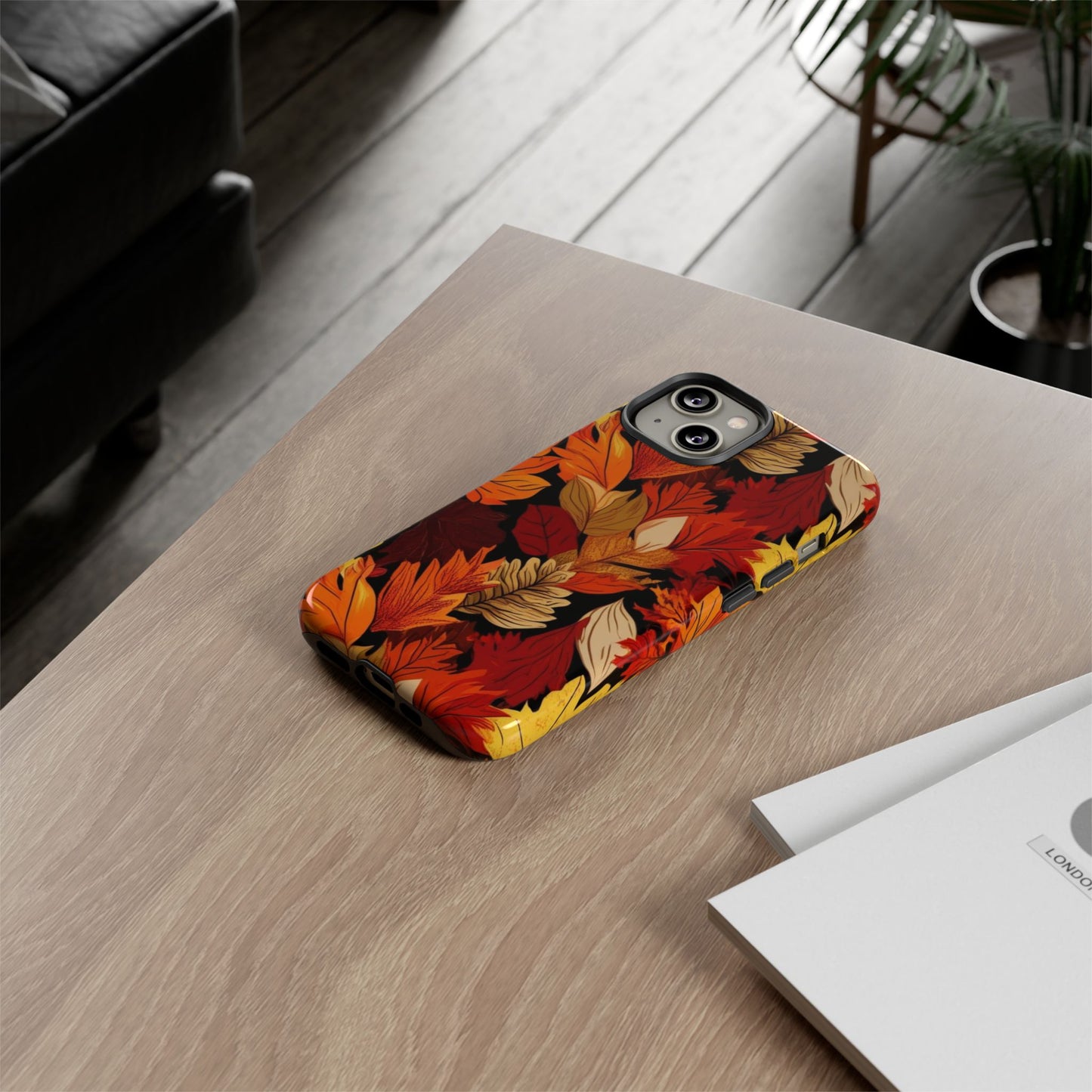 Leafy Tough Cases, Autumn Phone Cover, Protective Smartphone Shell, Nature Lover Gift, Fall Accessories