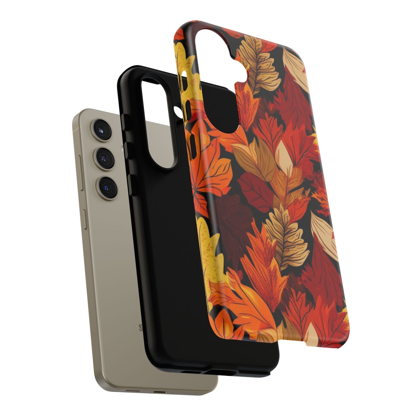 Leafy Tough Cases, Autumn Phone Cover, Protective Smartphone Shell, Nature Lover Gift, Fall Accessories