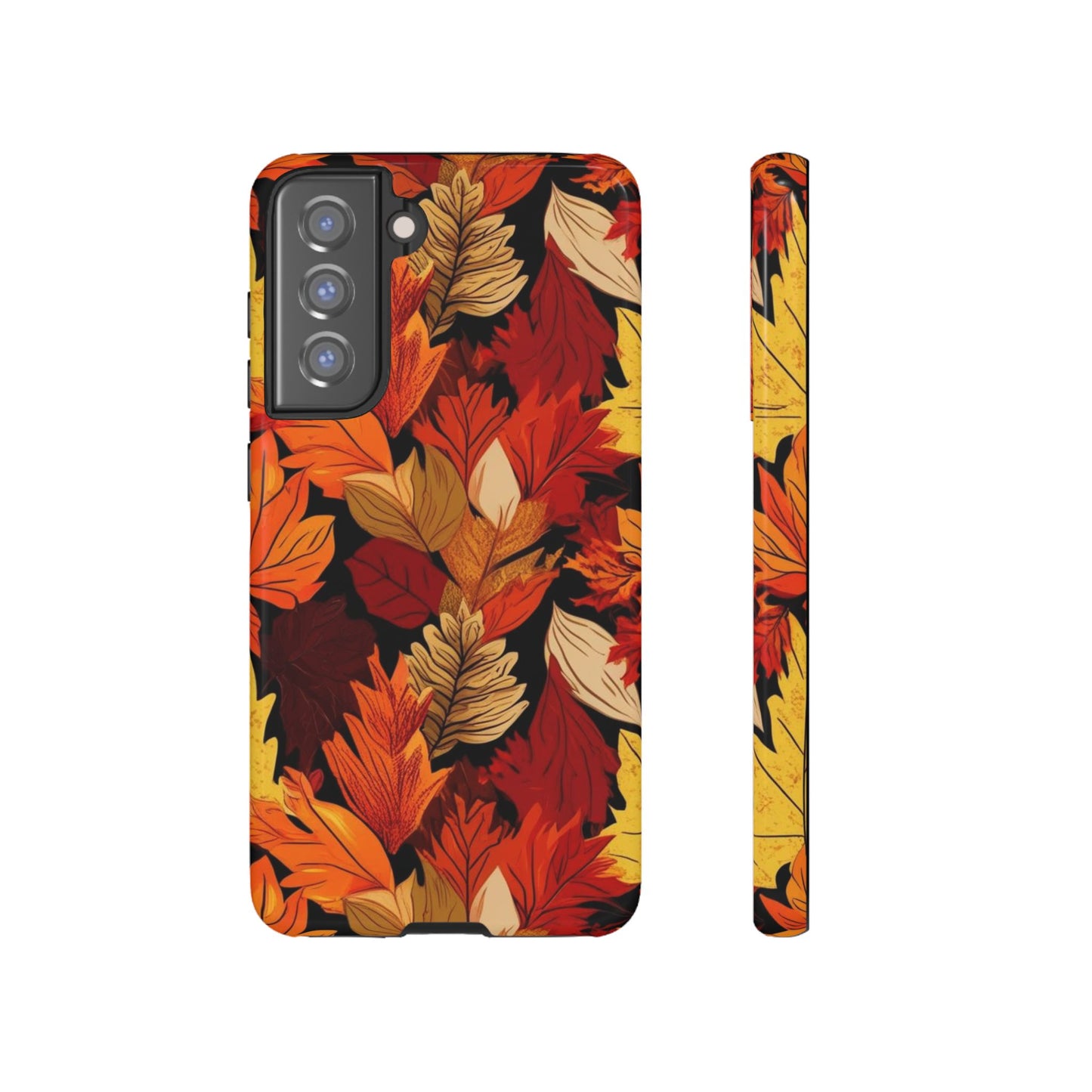 Leafy Tough Cases, Autumn Phone Cover, Protective Smartphone Shell, Nature Lover Gift, Fall Accessories