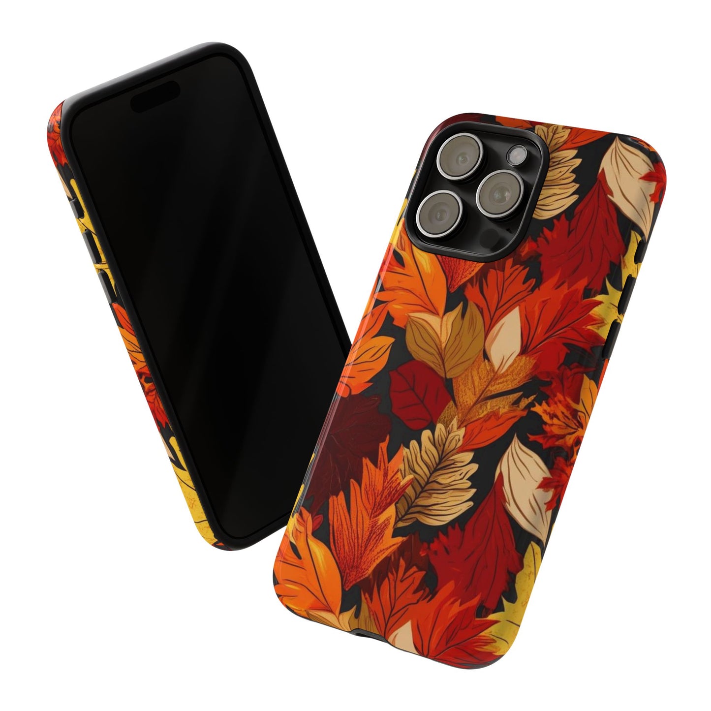 Leafy Tough Cases, Autumn Phone Cover, Protective Smartphone Shell, Nature Lover Gift, Fall Accessories
