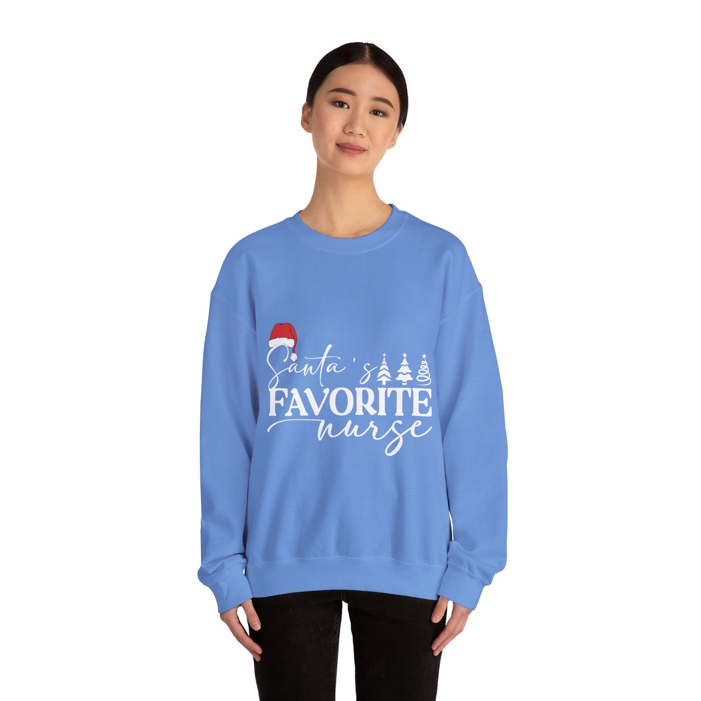 Santa Favorite Nurse Sweatshirt, Christmas Nurse Gift, Holiday Medical Apparel, Xmas RN Pullover, Healthcare Worker Jumper, Secret Santa