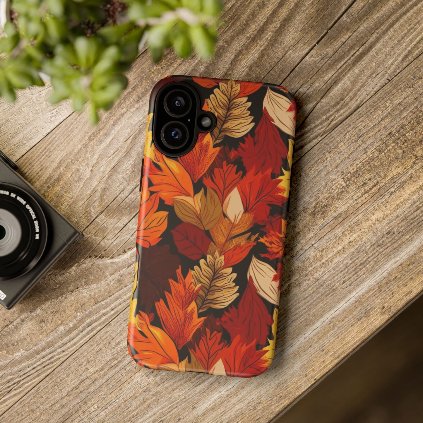 Leafy Tough Cases, Autumn Phone Cover, Protective Smartphone Shell, Nature Lover Gift, Fall Accessories