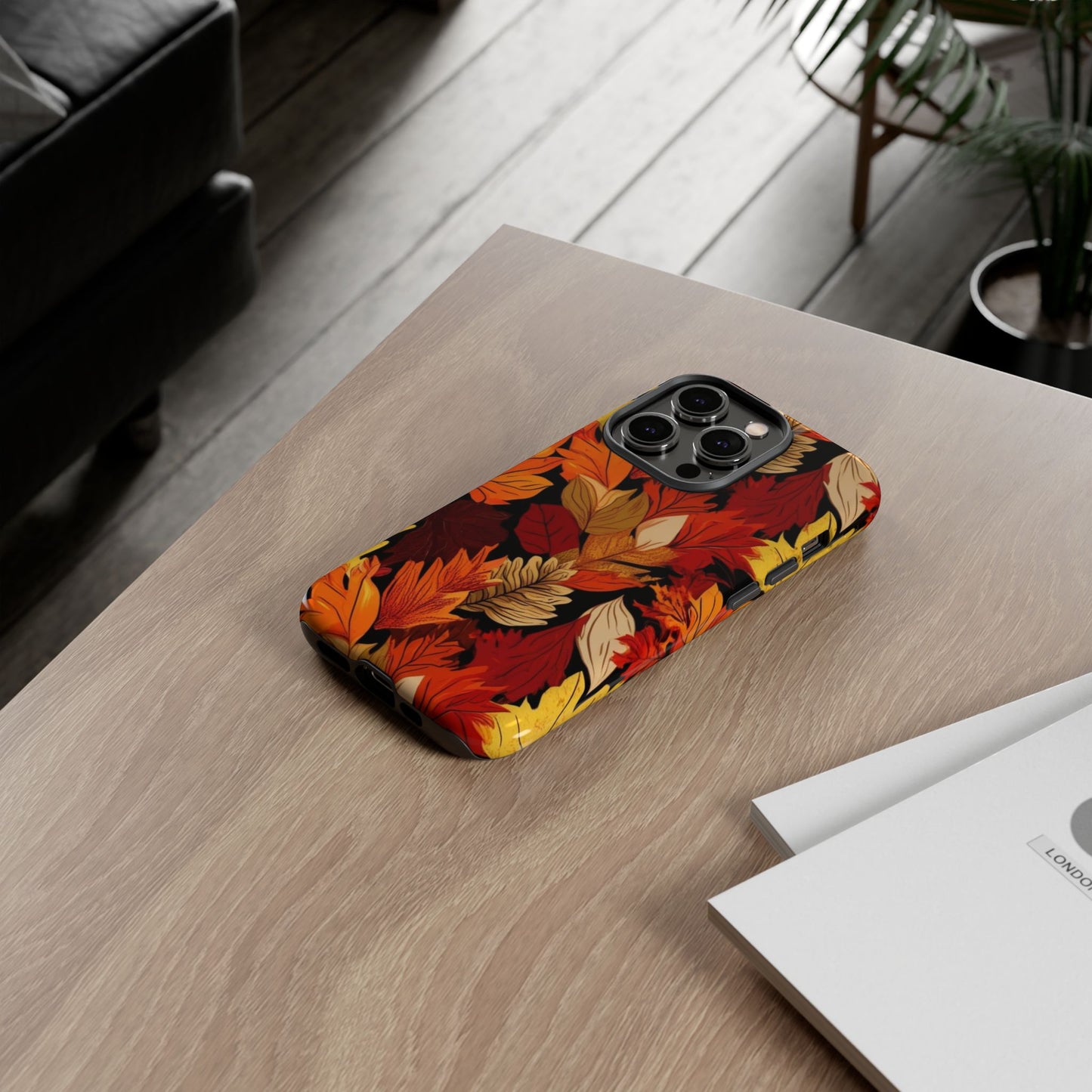 Leafy Tough Cases, Autumn Phone Cover, Protective Smartphone Shell, Nature Lover Gift, Fall Accessories