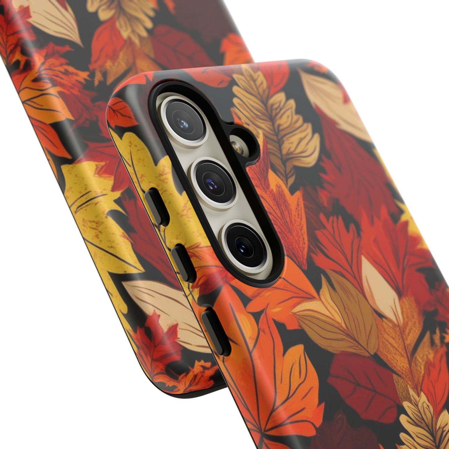 Leafy Tough Cases, Autumn Phone Cover, Protective Smartphone Shell, Nature Lover Gift, Fall Accessories
