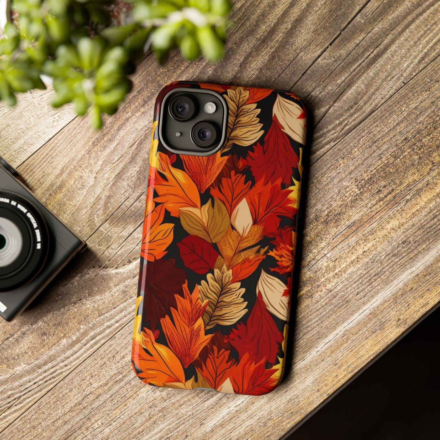 Leafy Tough Cases, Autumn Phone Cover, Protective Smartphone Shell, Nature Lover Gift, Fall Accessories