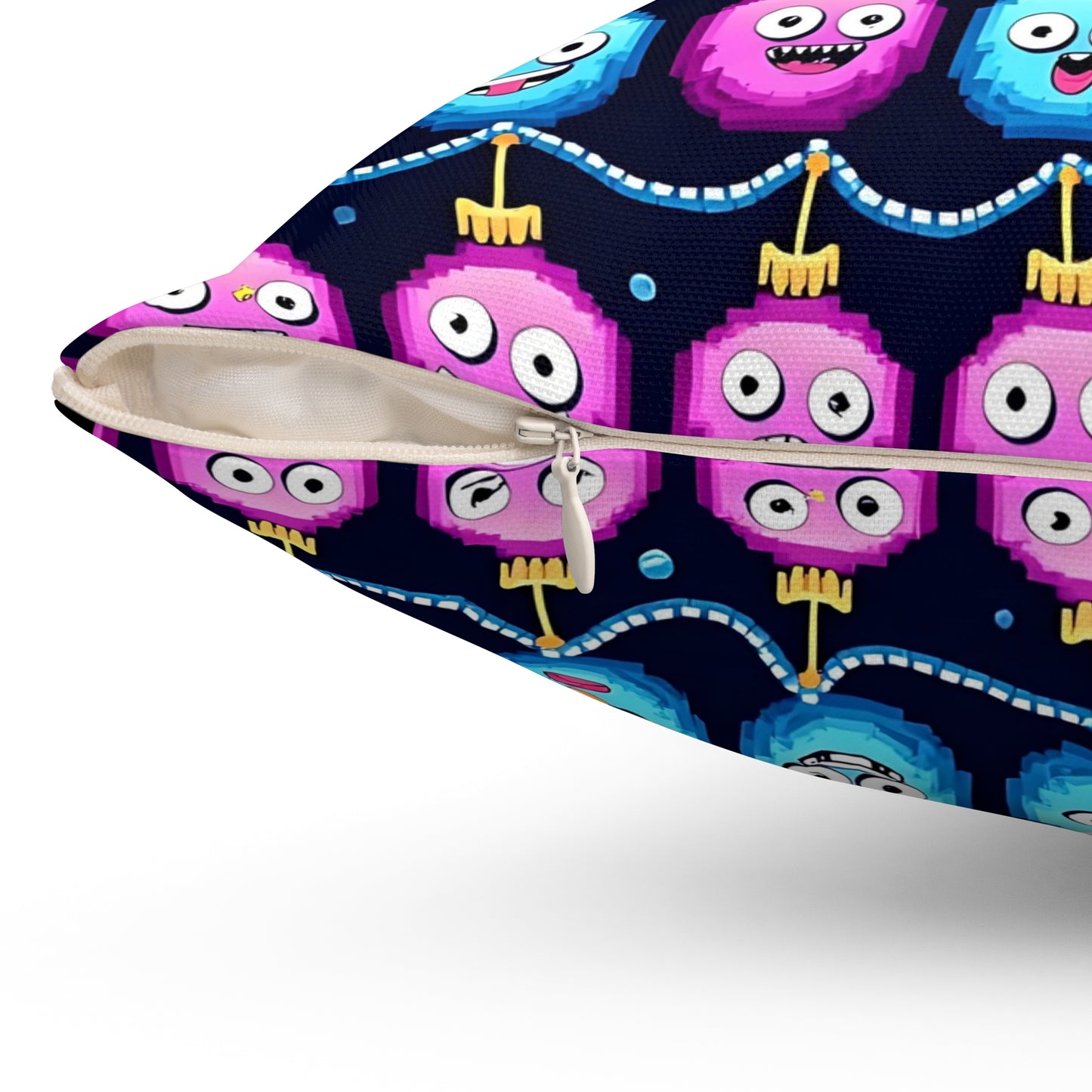 Emoji Christmas Pillow, Holiday Decor, Festive Cushion, Xmas Emoji Pillow, Square Throw Pillow