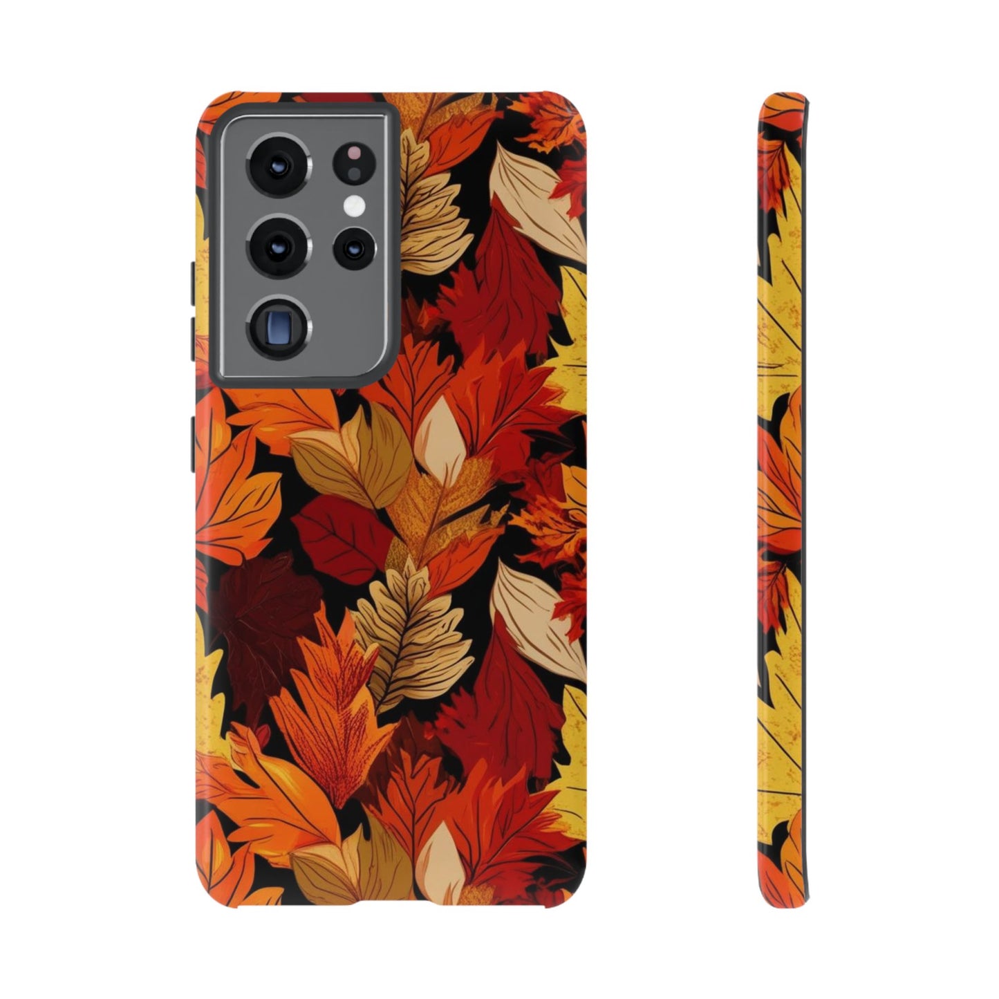 Leafy Tough Cases, Autumn Phone Cover, Protective Smartphone Shell, Nature Lover Gift, Fall Accessories