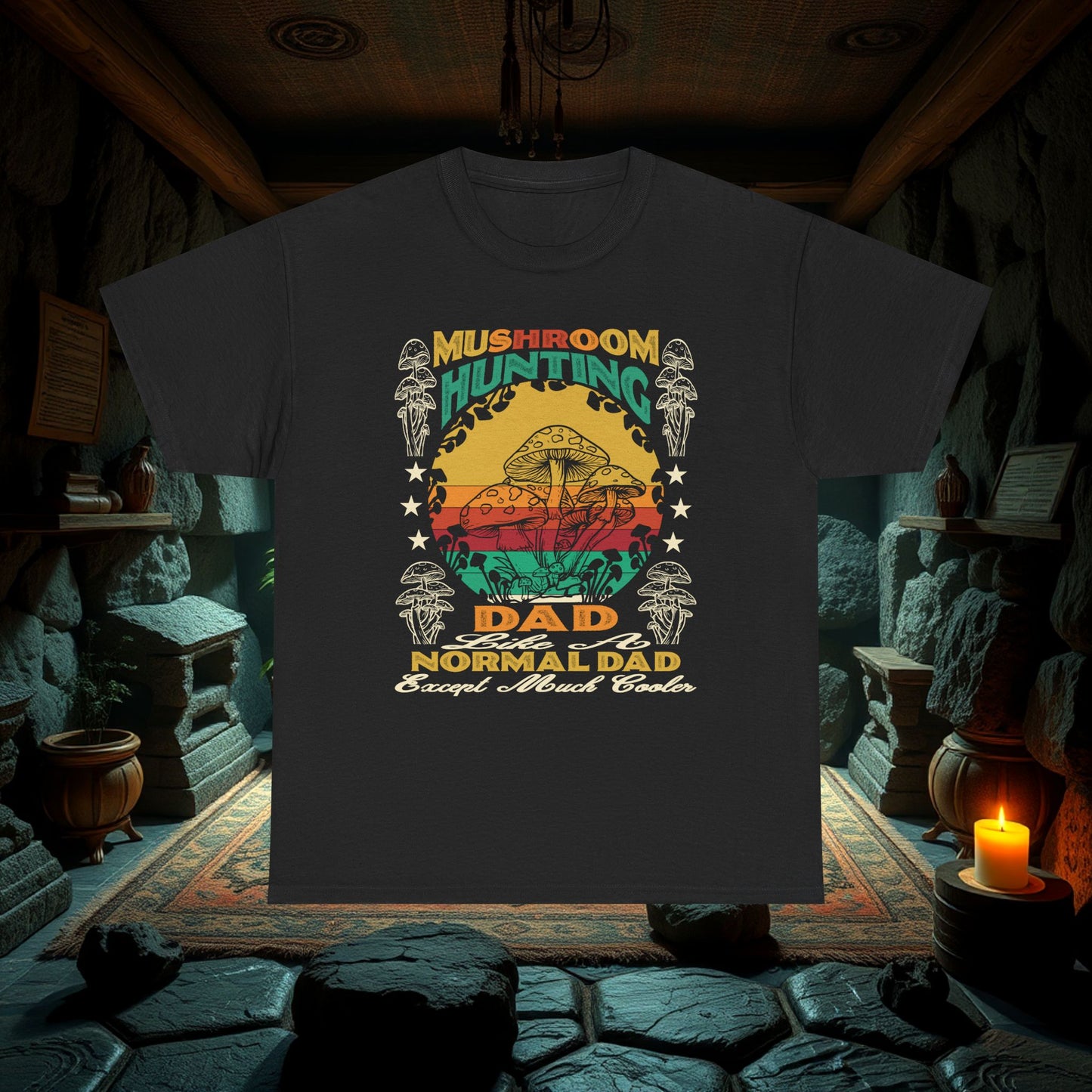 Mushroom Hunting Dad Tee, Fungi Enthusiast Shirt, Nature Lover Gift, Hiking Trip Apparel, Mycology Tee Shirt, Unisex Mushroom Tee