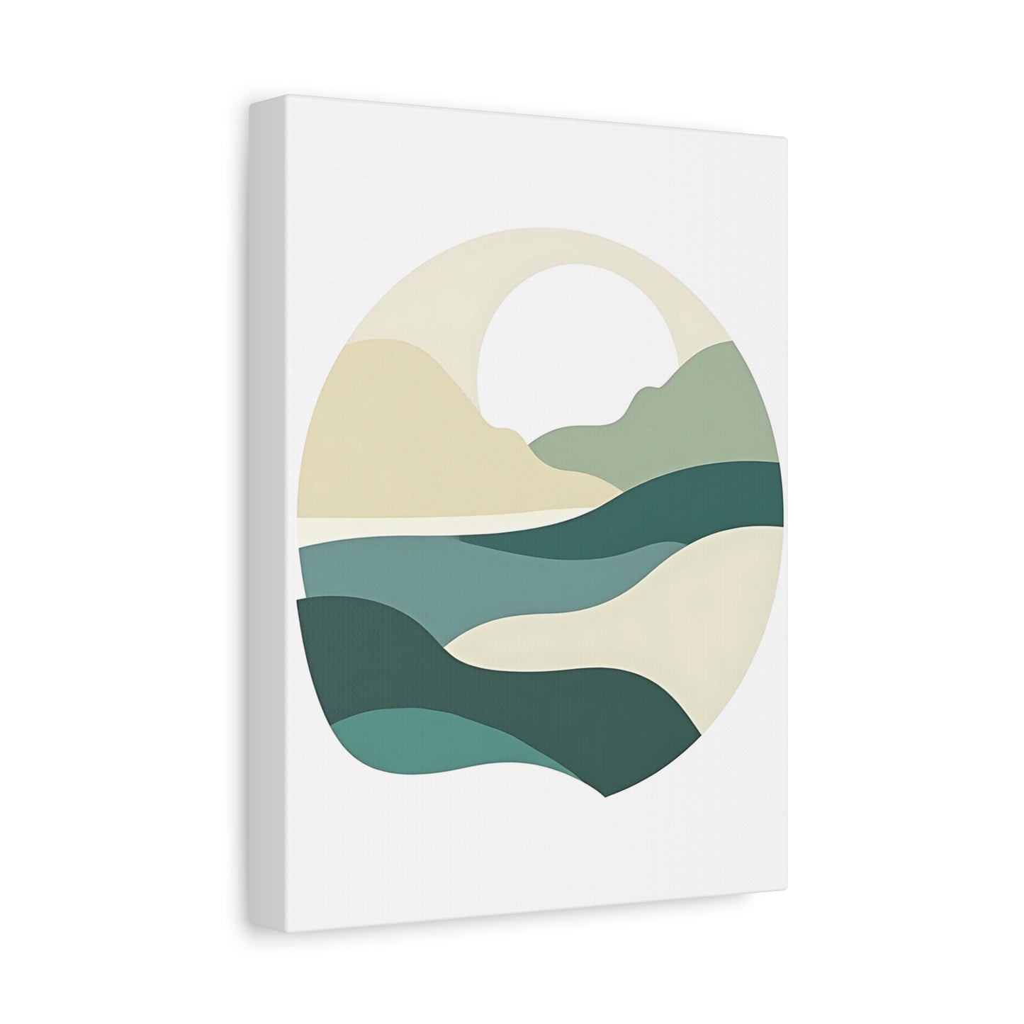 Matte Canvas Art Print, Japandi Style Wall Decor, Stretched Canvas, 1 25", Minimalist Japanese Nordic Art, Home Office Decor, Modern