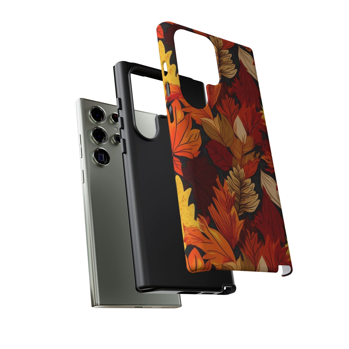 Leafy Tough Cases, Autumn Phone Cover, Protective Smartphone Shell, Nature Lover Gift, Fall Accessories