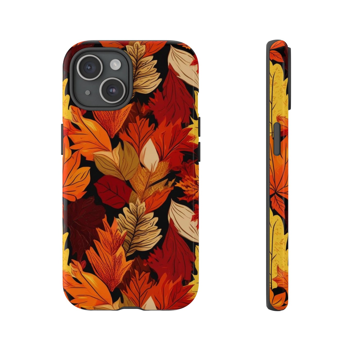 Leafy Tough Cases, Autumn Phone Cover, Protective Smartphone Shell, Nature Lover Gift, Fall Accessories