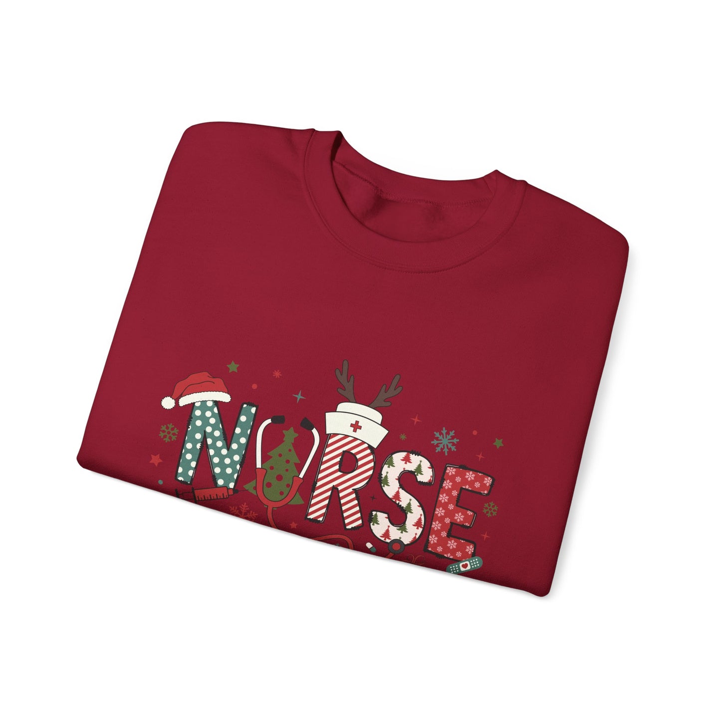 Christmas Nurse Sweatshirt, Holiday Medical Gift, Xmas RN Apparel, Festive Healthcare Clothing, Winter Nurse Jumper
