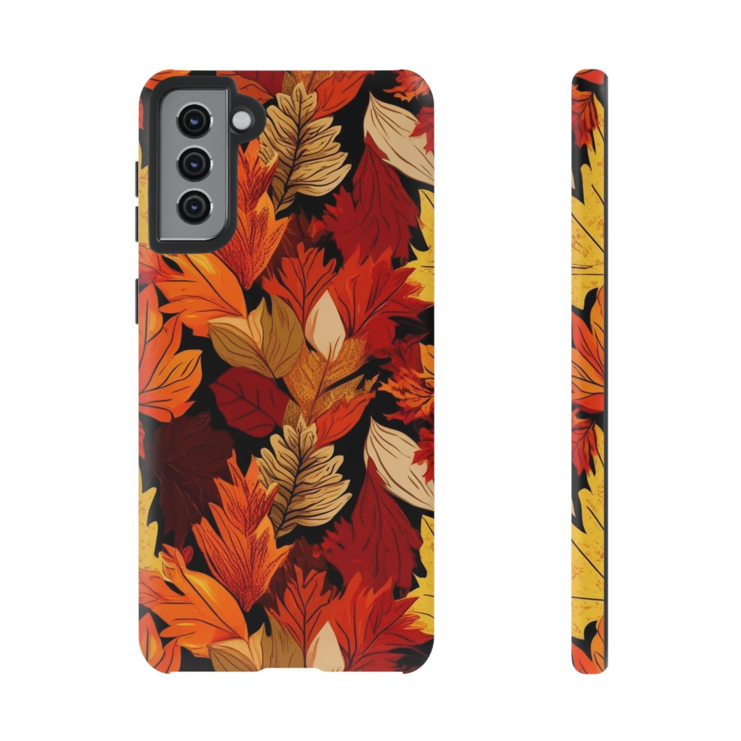 Leafy Tough Cases, Autumn Phone Cover, Protective Smartphone Shell, Nature Lover Gift, Fall Accessories