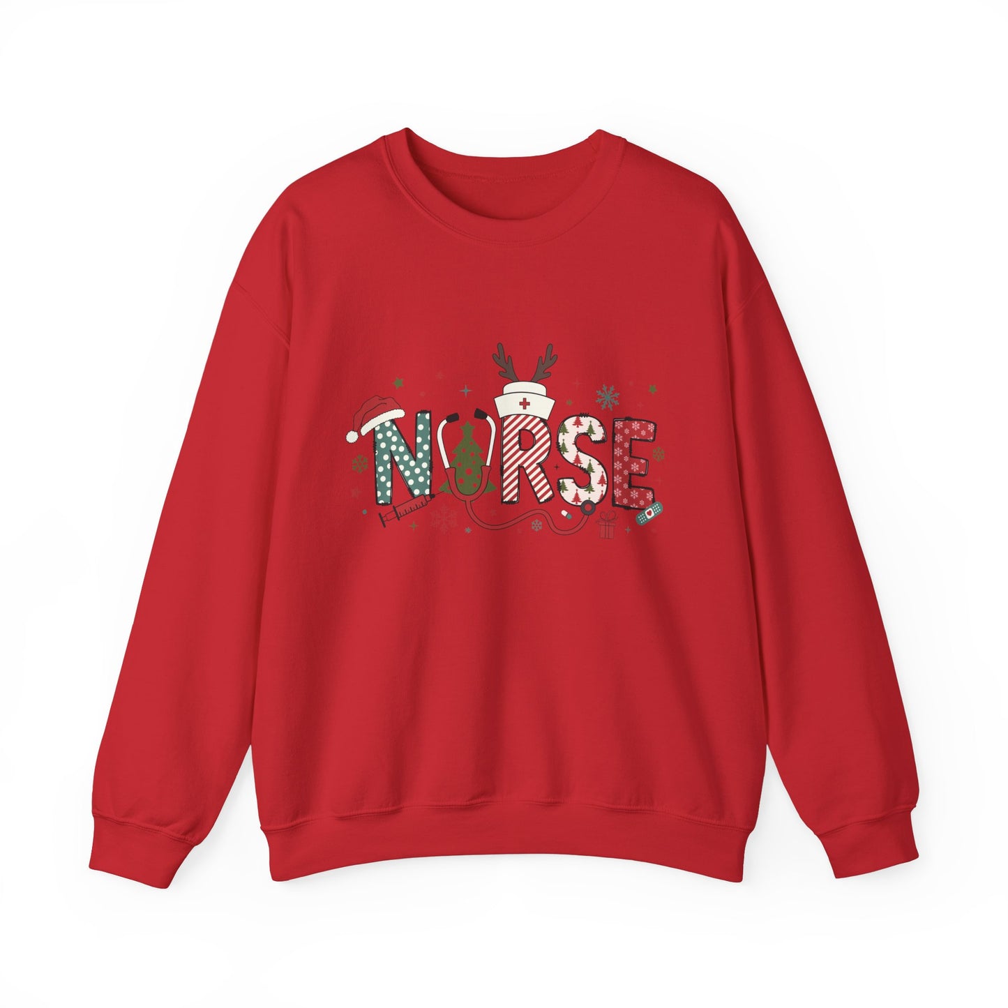 Christmas Nurse Sweatshirt, Holiday Medical Gift, Xmas RN Apparel, Festive Healthcare Clothing, Winter Nurse Jumper