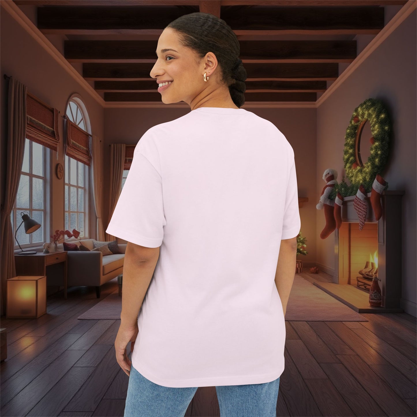 Festive Merry Christmas Oversized Boxy Tee for All