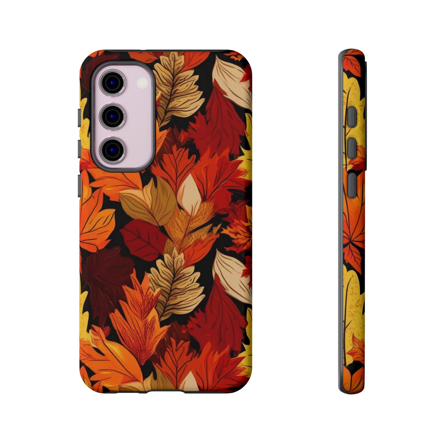 Leafy Tough Cases, Autumn Phone Cover, Protective Smartphone Shell, Nature Lover Gift, Fall Accessories