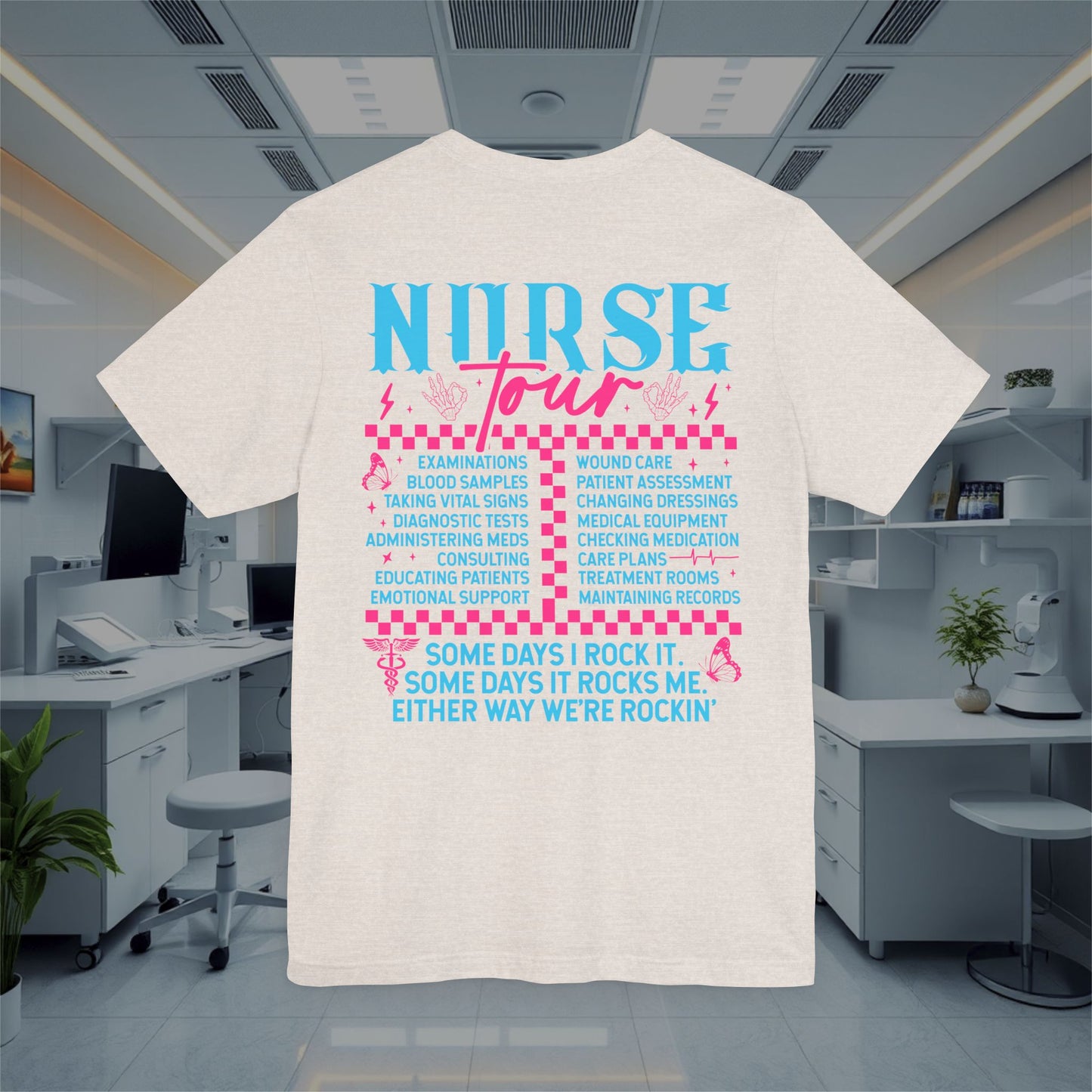 Nurse Tour Unisex Tee, Nursing T-Shirt, Medical Top, Healthcare Nurse Shirt, Hospital Apparel