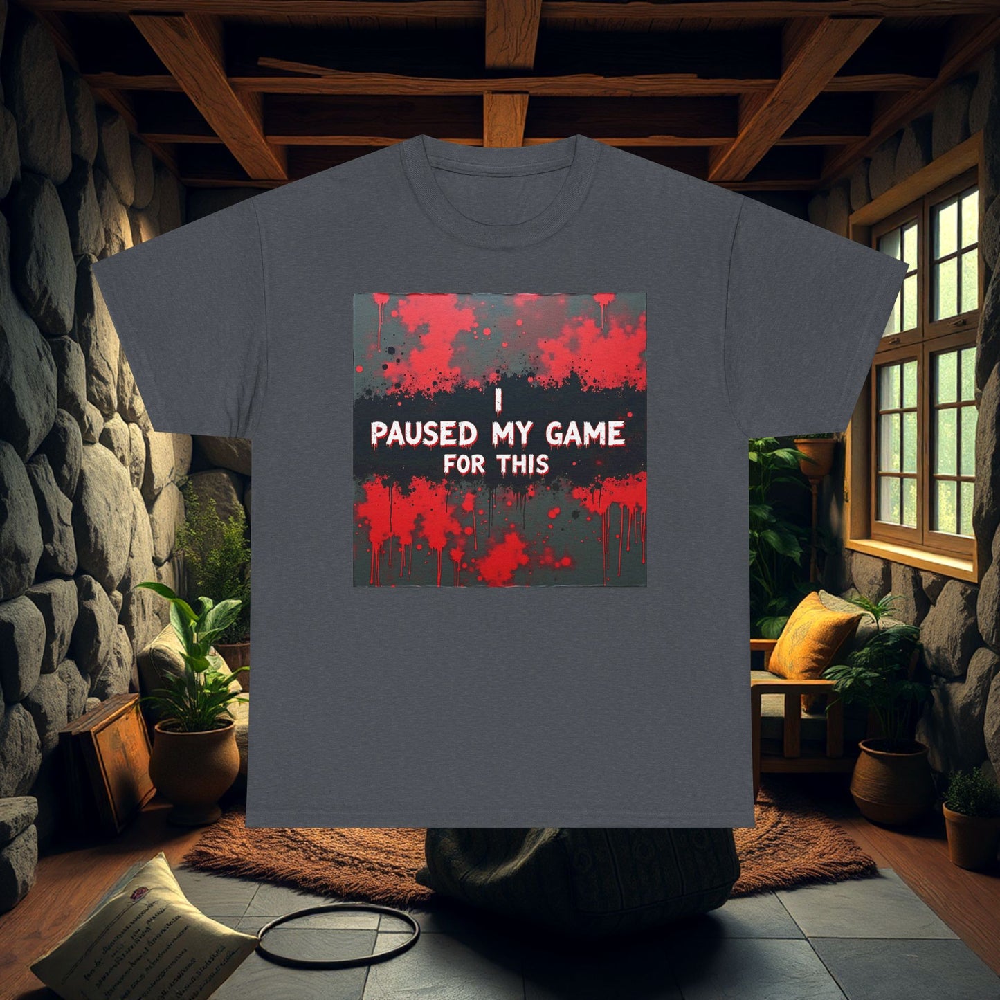Funny 'I paused my Game For This' Gaming Tee, Gamer Gift, Video Game Lover Shirt, Gaming Apparel, Unisex Cotton Shirt