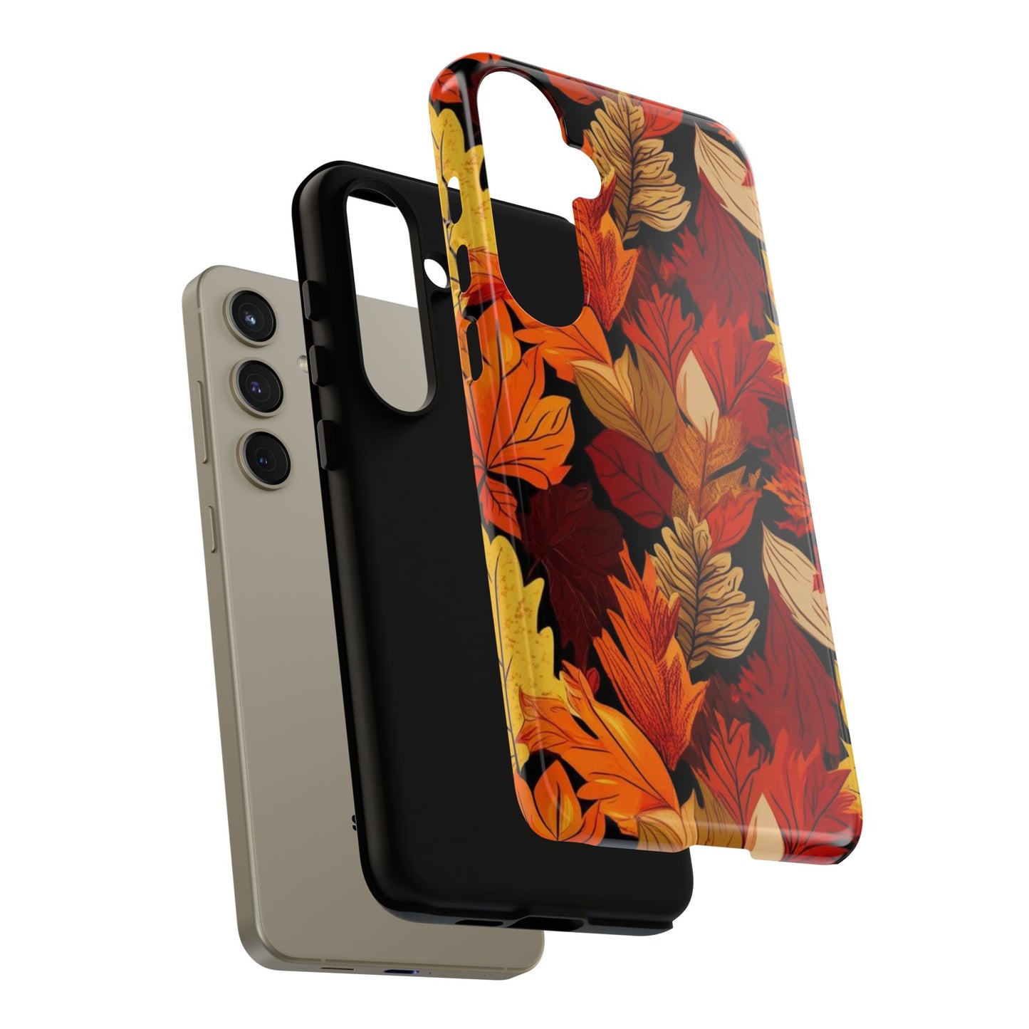 Leafy Tough Cases, Autumn Phone Cover, Protective Smartphone Shell, Nature Lover Gift, Fall Accessories