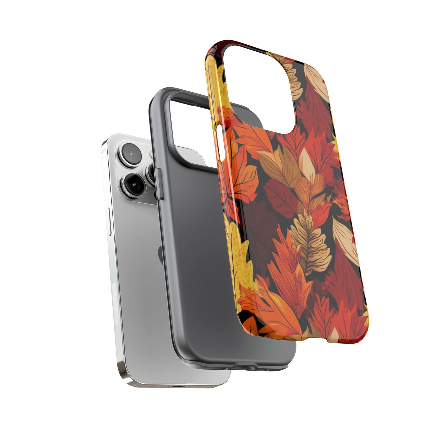 Leafy Tough Cases, Autumn Phone Cover, Protective Smartphone Shell, Nature Lover Gift, Fall Accessories
