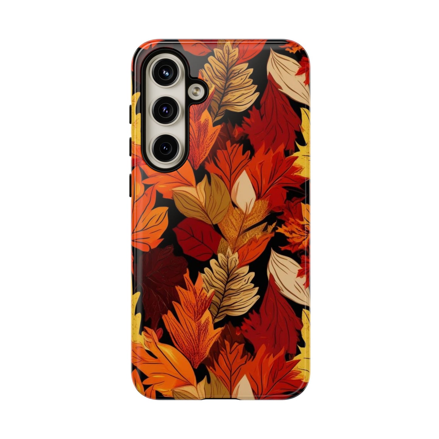 Leafy Tough Cases, Autumn Phone Cover, Protective Smartphone Shell, Nature Lover Gift, Fall Accessories