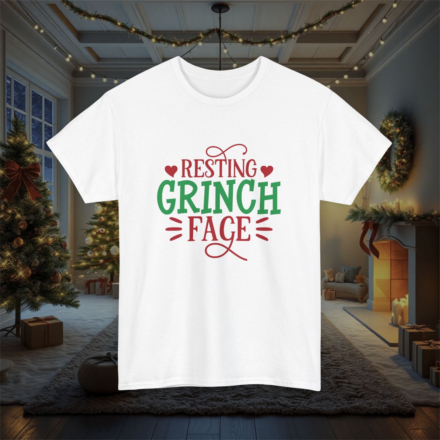 Resting Grinch Face Tee, Christmas Shirt, Holiday Apparel, Funny T-shirt, Unisex Clothing, Grinch Gift