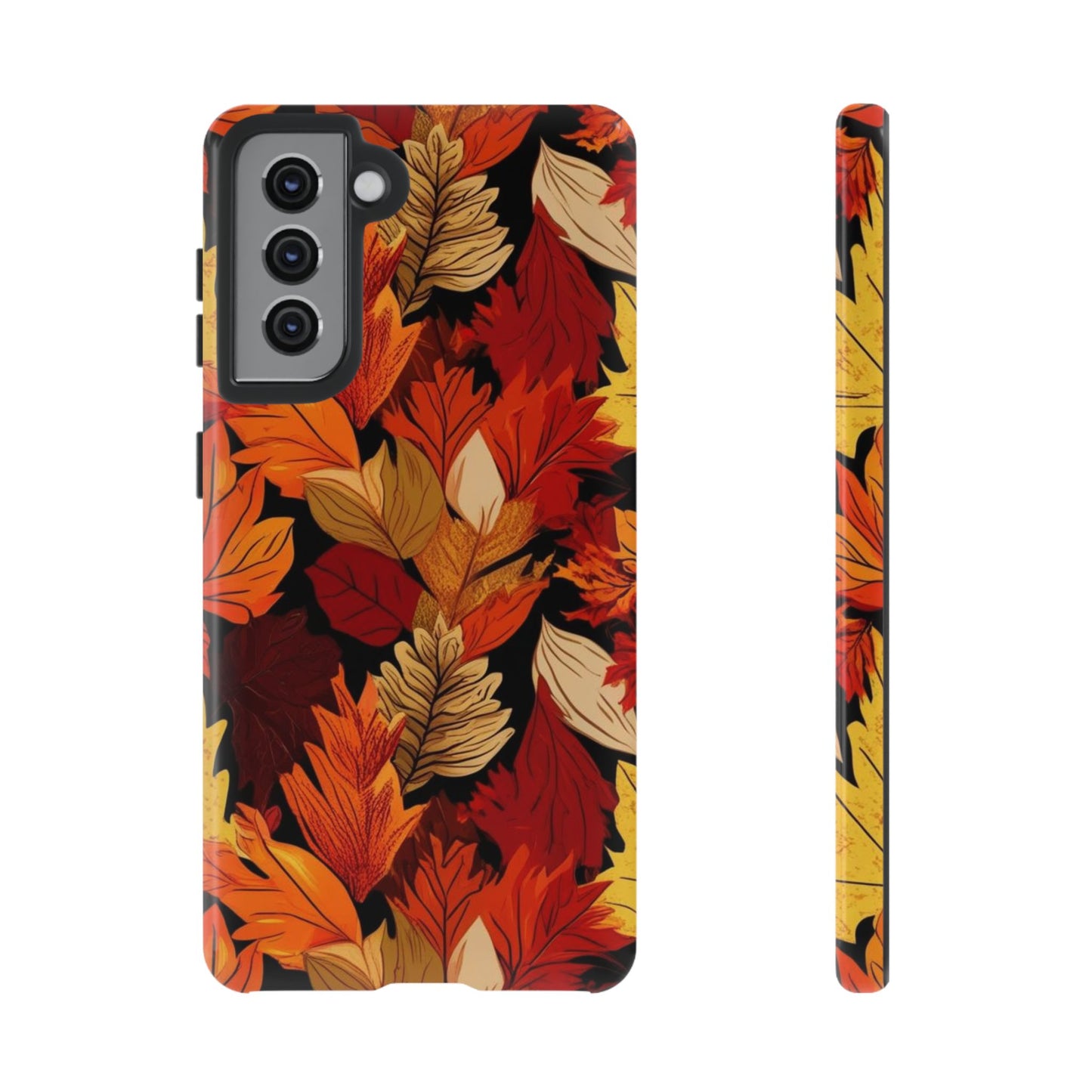 Leafy Tough Cases, Autumn Phone Cover, Protective Smartphone Shell, Nature Lover Gift, Fall Accessories