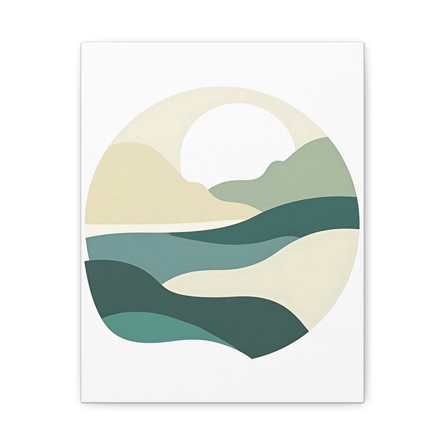 Matte Canvas Art Print, Japandi Style Wall Decor, Stretched Canvas, 1 25", Minimalist Japanese Nordic Art, Home Office Decor, Modern