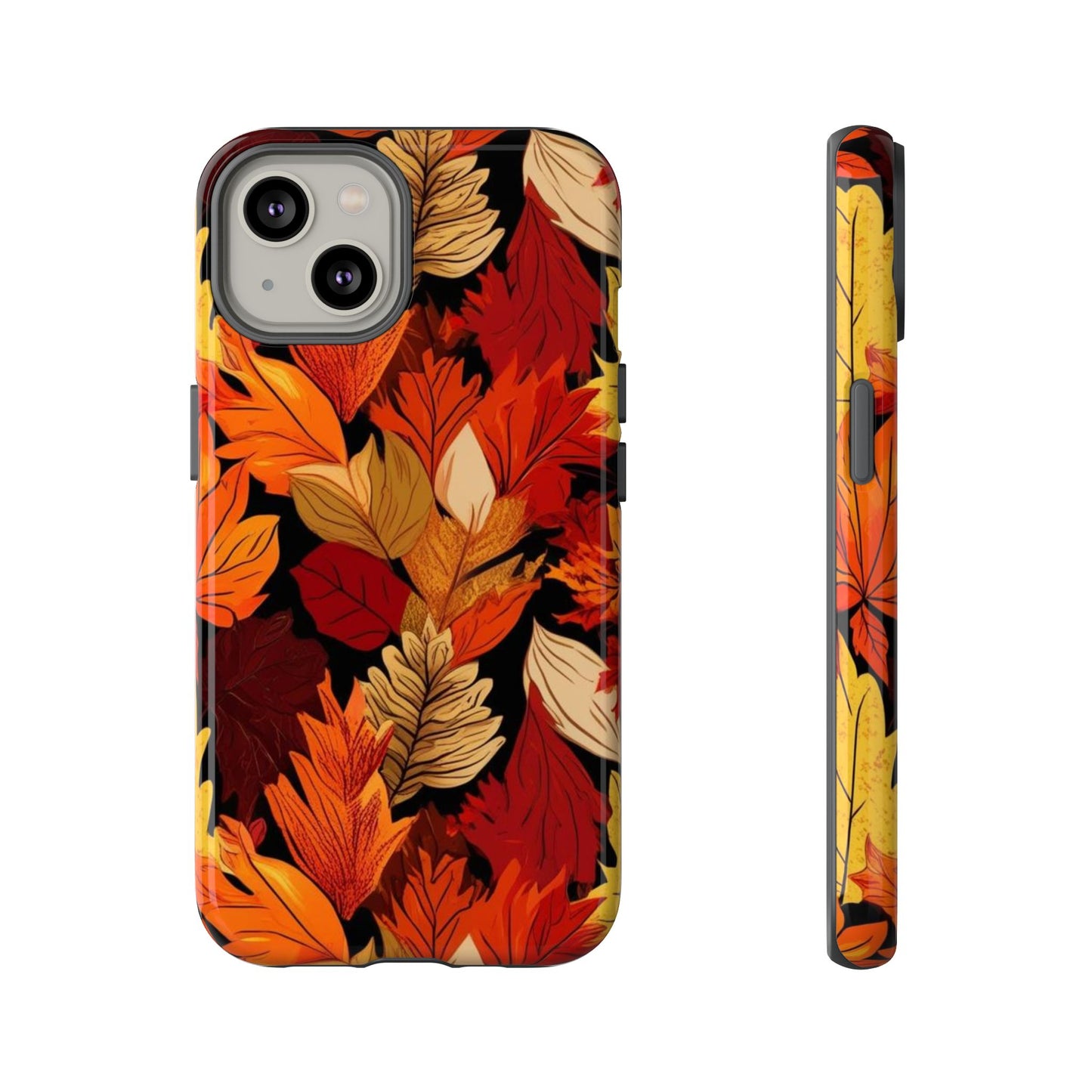 Leafy Tough Cases, Autumn Phone Cover, Protective Smartphone Shell, Nature Lover Gift, Fall Accessories