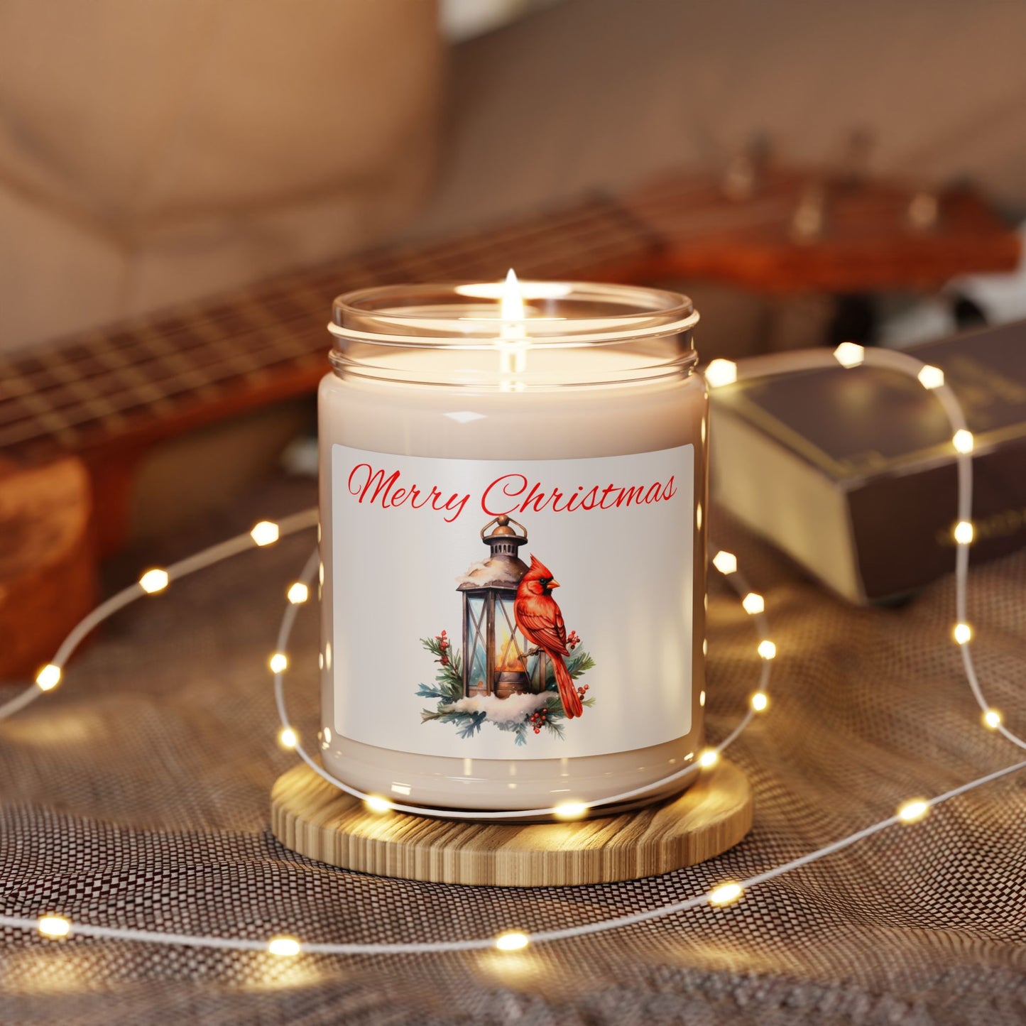 Christmas Cardinal Soy Candle, Holiday Scented Candle, Festive Candle Gift, Winter Home Decor, Christmas Gift Idea, Cardinal Lover Gift