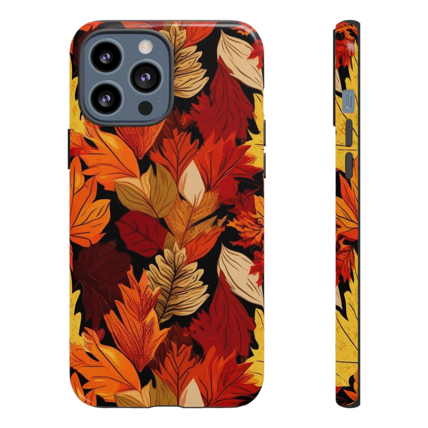Leafy Tough Cases, Autumn Phone Cover, Protective Smartphone Shell, Nature Lover Gift, Fall Accessories