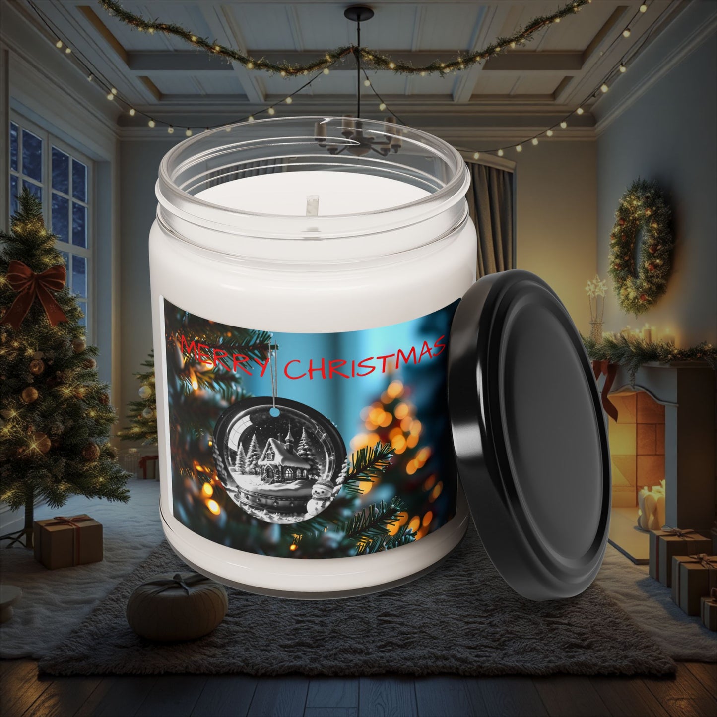 Christmas Ornament Soy Candle, Holiday Scented Candle, Festive Home Decor, Christmas Gift Idea, Winter Season Decoration, Unique Christmas