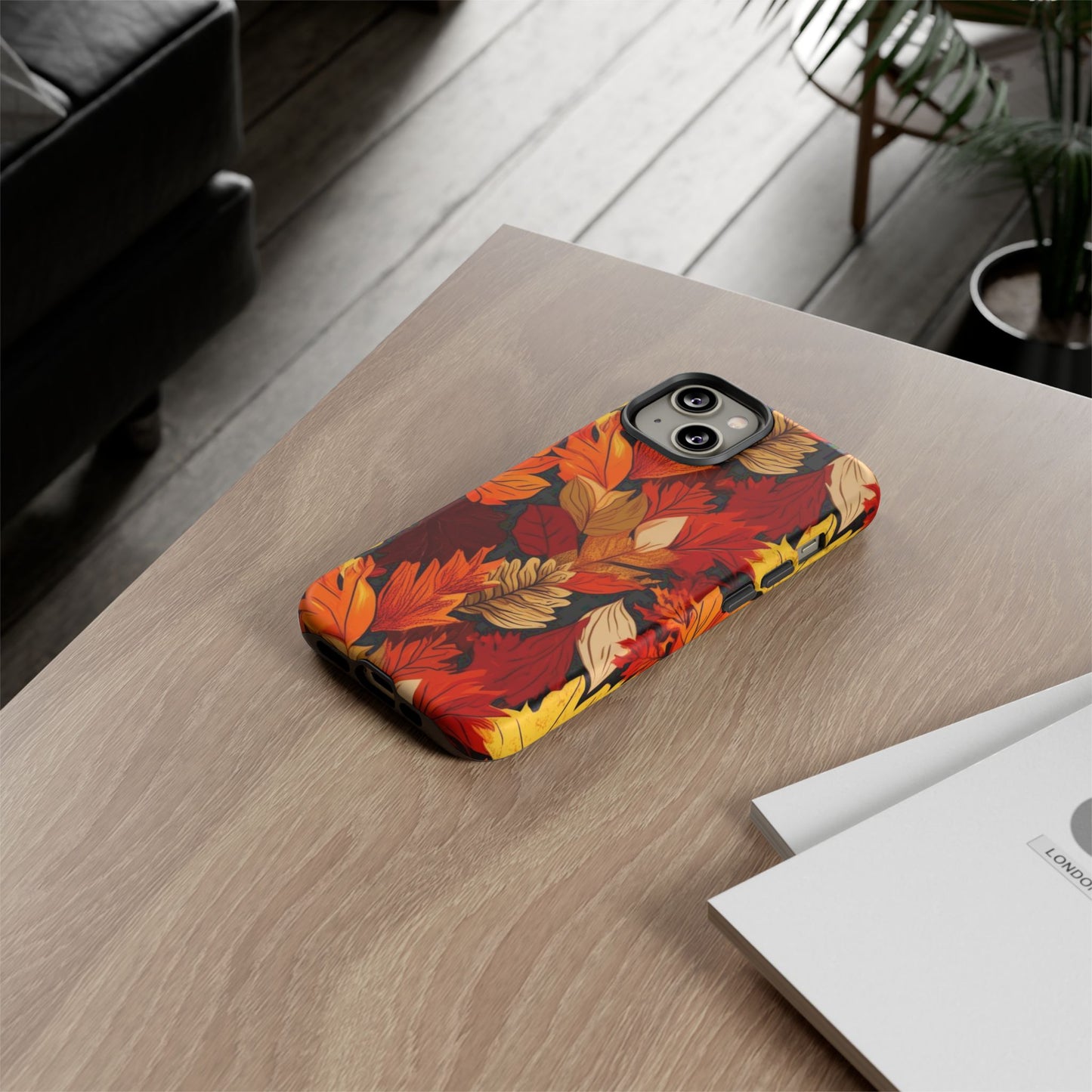 Leafy Tough Cases, Autumn Phone Cover, Protective Smartphone Shell, Nature Lover Gift, Fall Accessories