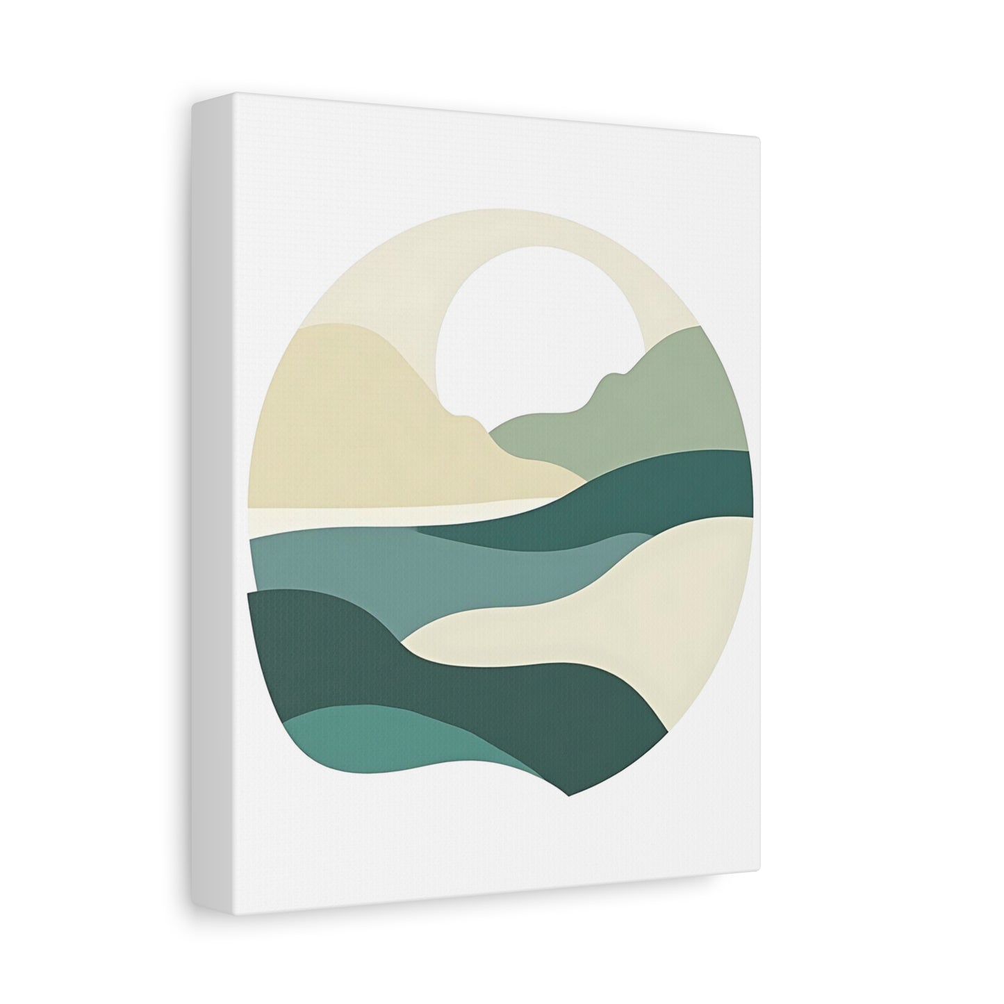 Matte Canvas Art Print, Japandi Style Wall Decor, Stretched Canvas, 1 25", Minimalist Japanese Nordic Art, Home Office Decor, Modern