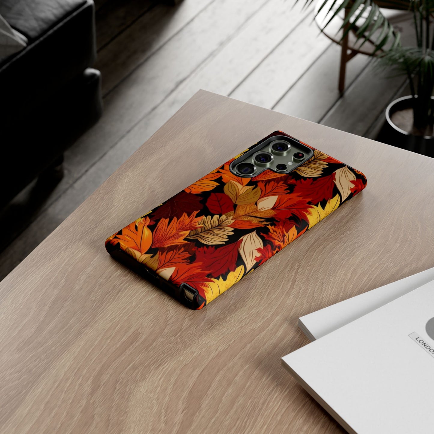 Leafy Tough Cases, Autumn Phone Cover, Protective Smartphone Shell, Nature Lover Gift, Fall Accessories