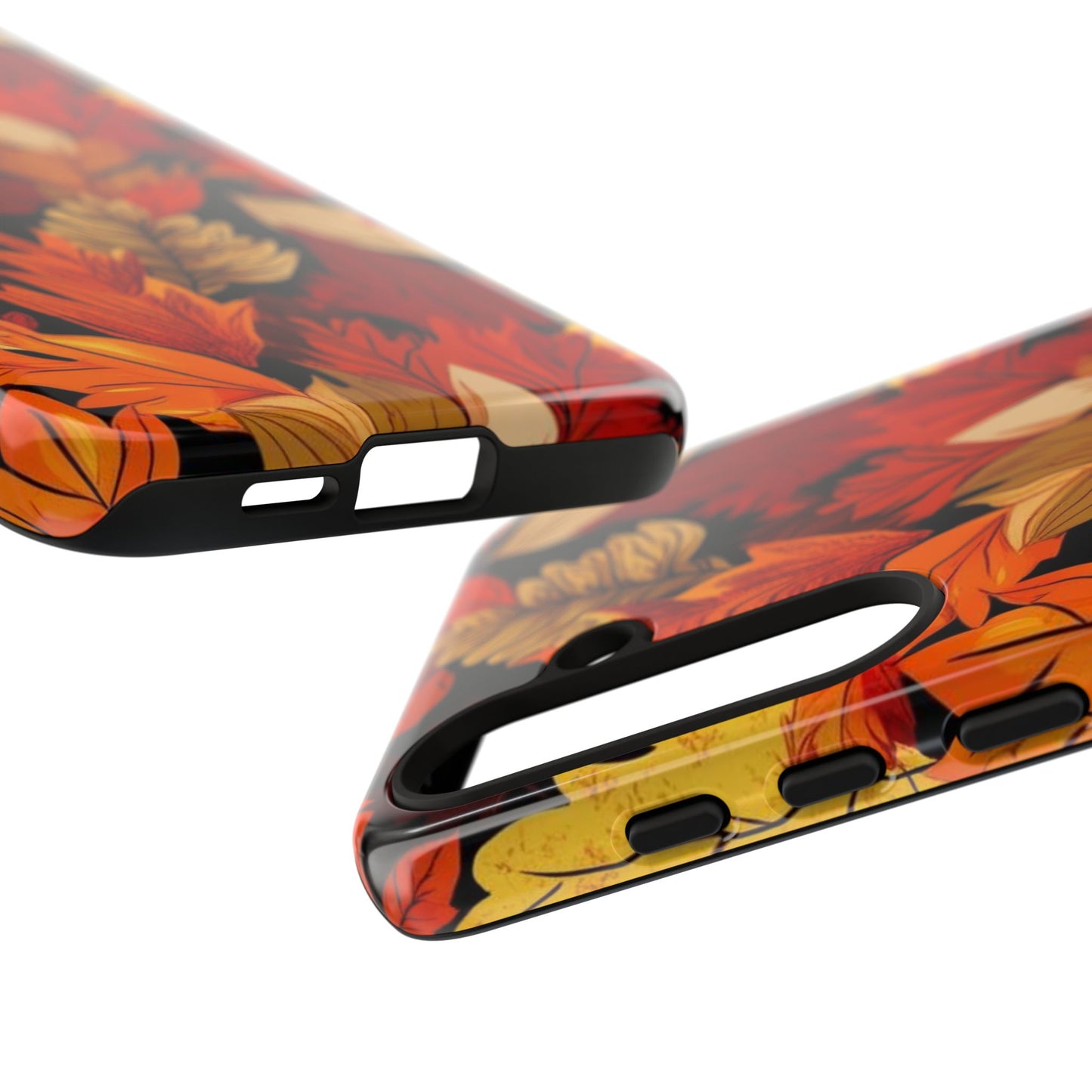 Leafy Tough Cases, Autumn Phone Cover, Protective Smartphone Shell, Nature Lover Gift, Fall Accessories