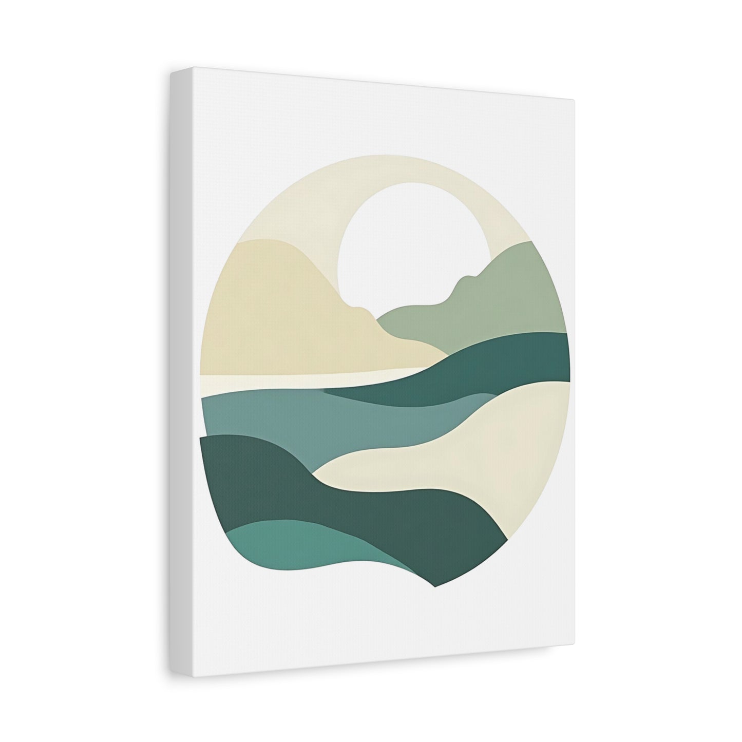 Matte Canvas Art Print, Japandi Style Wall Decor, Stretched Canvas, 1 25", Minimalist Japanese Nordic Art, Home Office Decor, Modern
