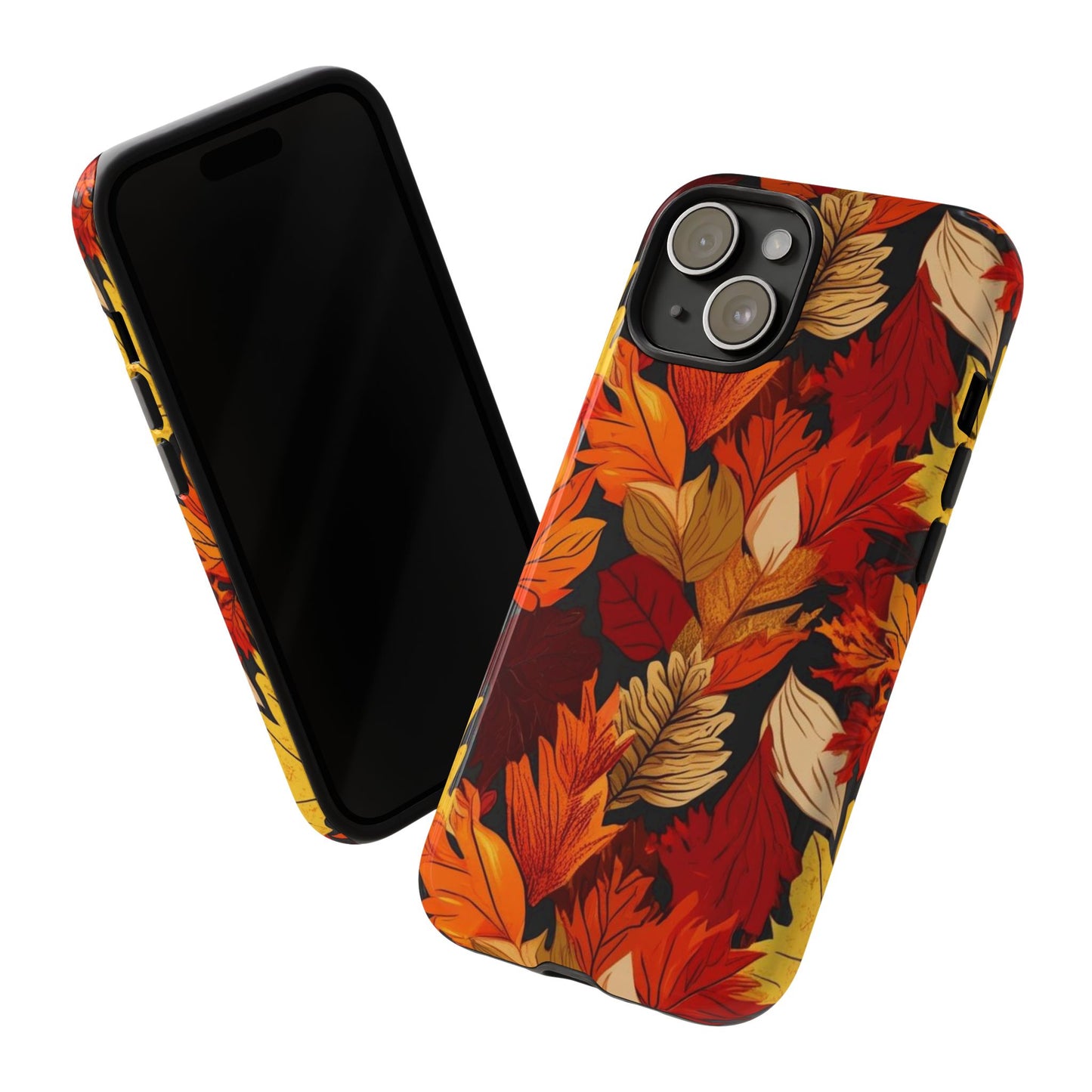 Leafy Tough Cases, Autumn Phone Cover, Protective Smartphone Shell, Nature Lover Gift, Fall Accessories