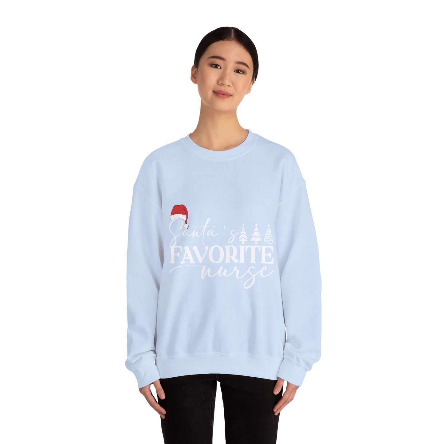 Santa Favorite Nurse Sweatshirt, Christmas Nurse Gift, Holiday Medical Apparel, Xmas RN Pullover, Healthcare Worker Jumper, Secret Santa