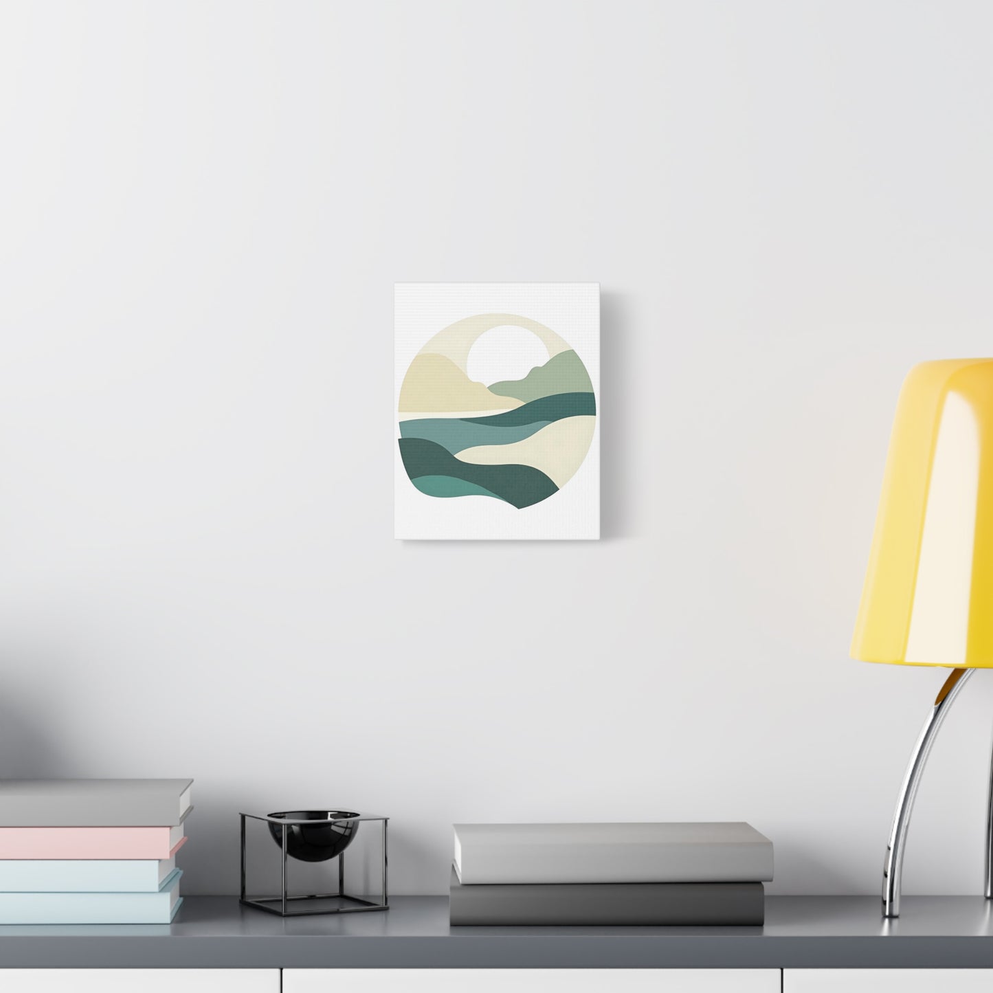 Matte Canvas Art Print, Japandi Style Wall Decor, Stretched Canvas, 1 25", Minimalist Japanese Nordic Art, Home Office Decor, Modern
