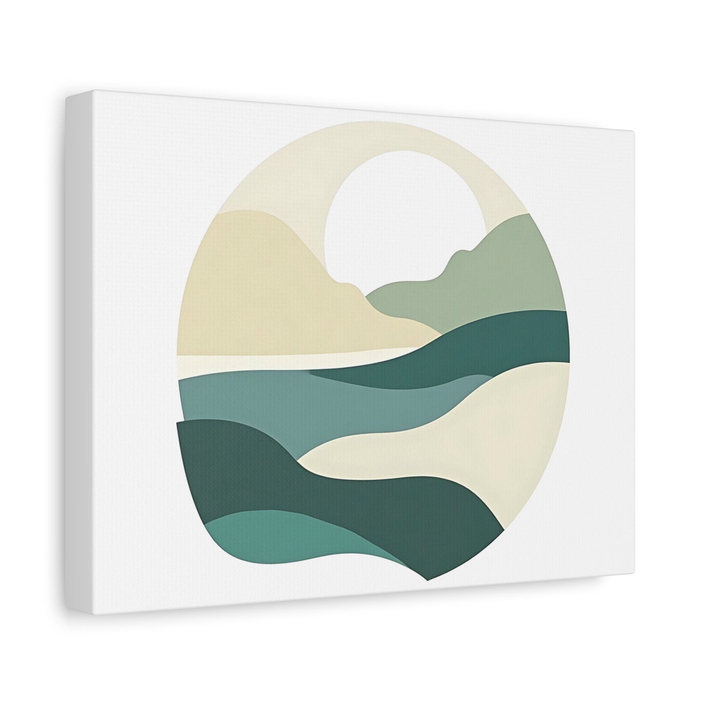 Matte Canvas Art Print, Japandi Style Wall Decor, Stretched Canvas, 1 25", Minimalist Japanese Nordic Art, Home Office Decor, Modern