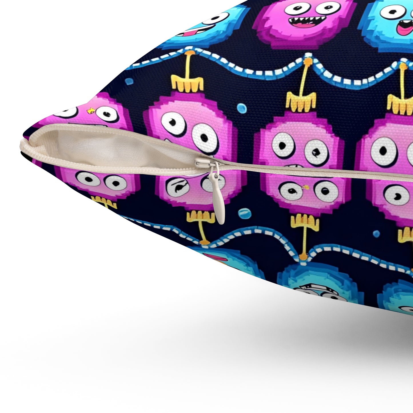 Emoji Christmas Pillow, Holiday Decor, Festive Cushion, Xmas Emoji Pillow, Square Throw Pillow