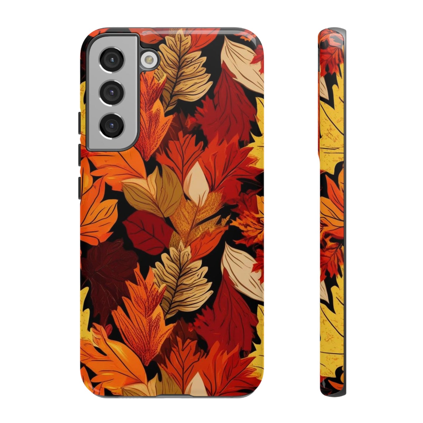 Leafy Tough Cases, Autumn Phone Cover, Protective Smartphone Shell, Nature Lover Gift, Fall Accessories